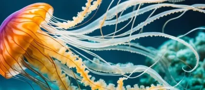 Qualle, die im Meer schwimmt